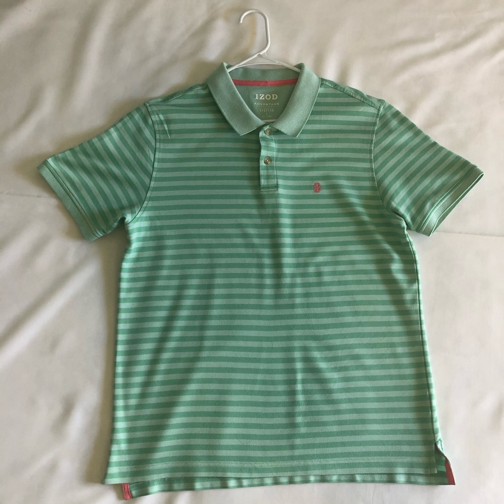 IZOD Performance Stretch Large Mens Mint Polo
